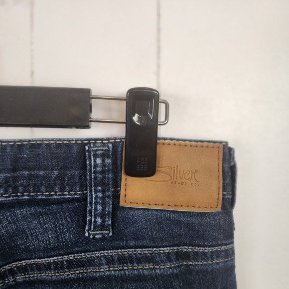 Silver Jeans Mens Gordie Straight Relaxed Leg Size 34x32 Dark Wash Western - Picture 7 of 12